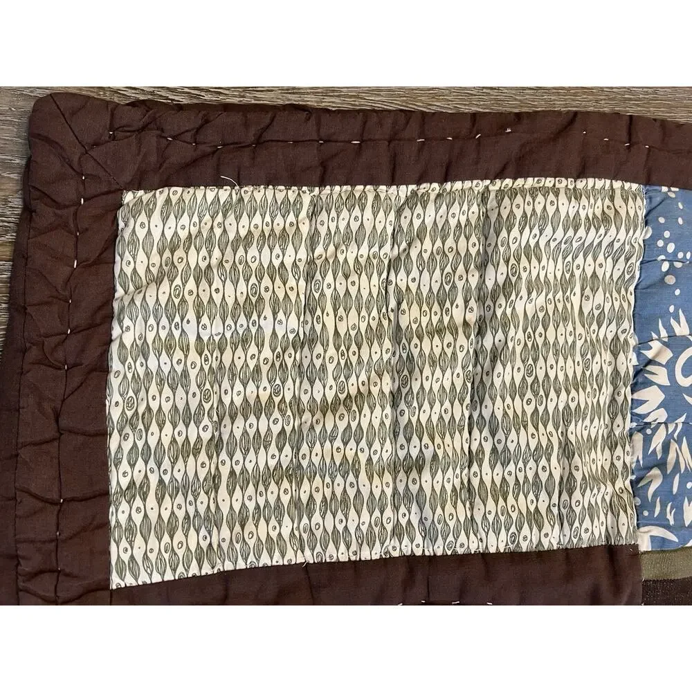Pottery Barn Teen Patchwork Quilted‎ Standard Pillow Cover Sham 20x26 Boho